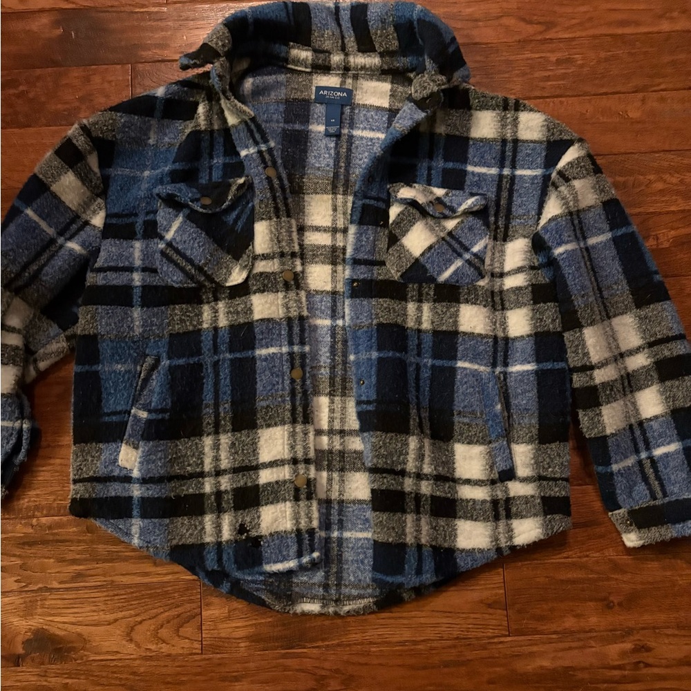 women's medium arizona jean co flannel jacket